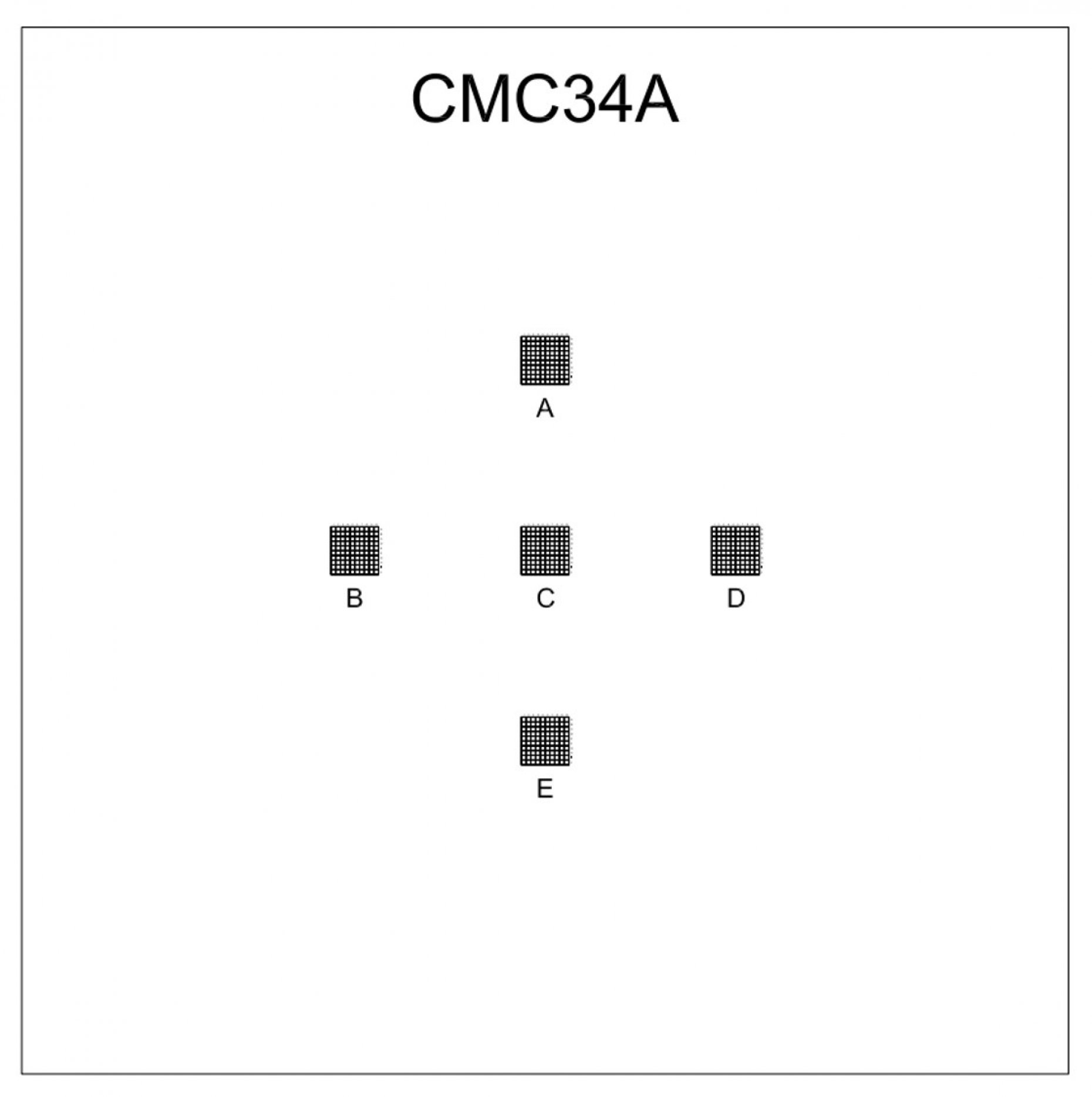 CMC34A 5 Indexed Grid 0.1mm Pitch Squares Pattern