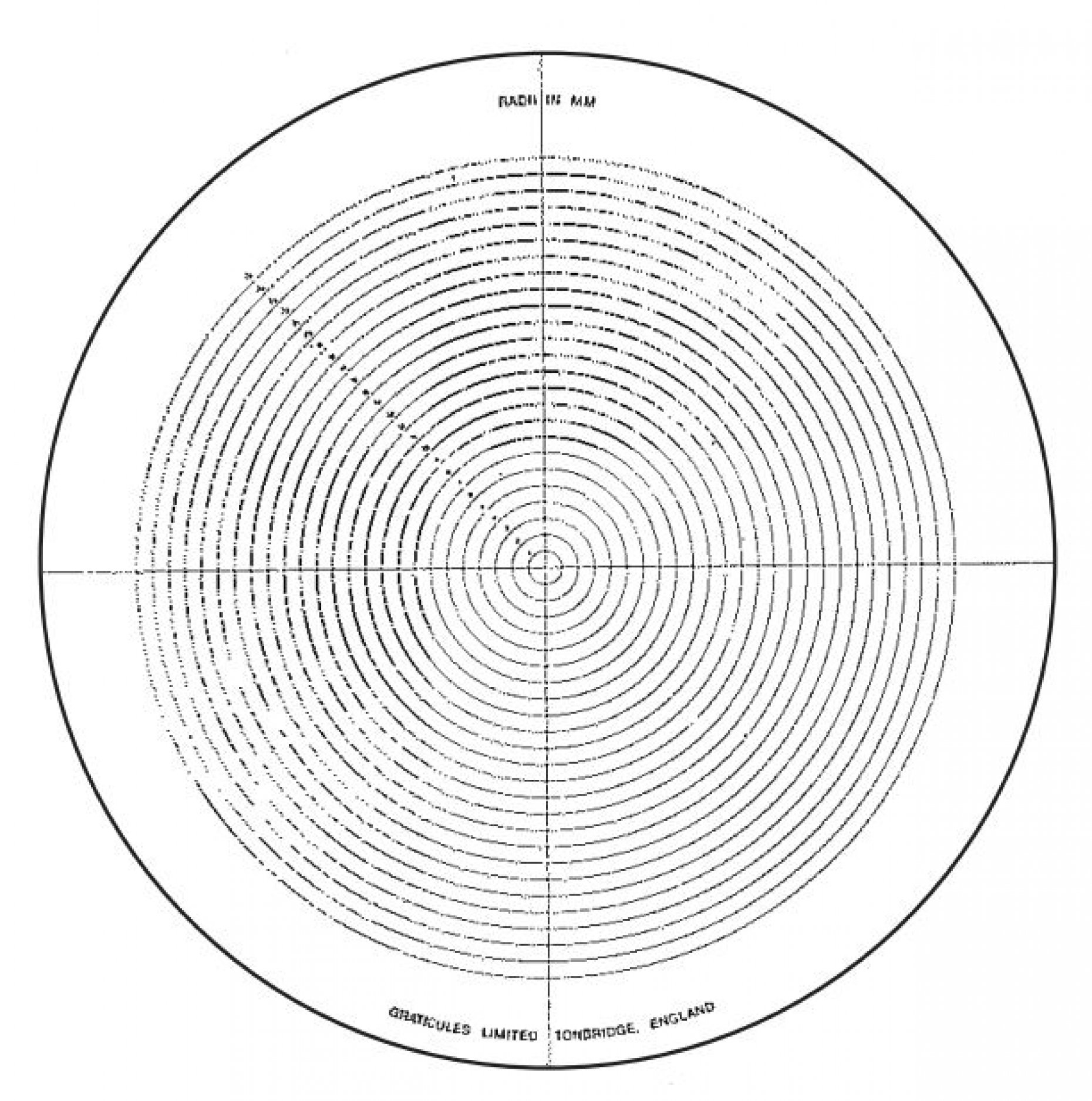 M7T150 Concentric Circles Ø2mm-Ø50mm Pattern
