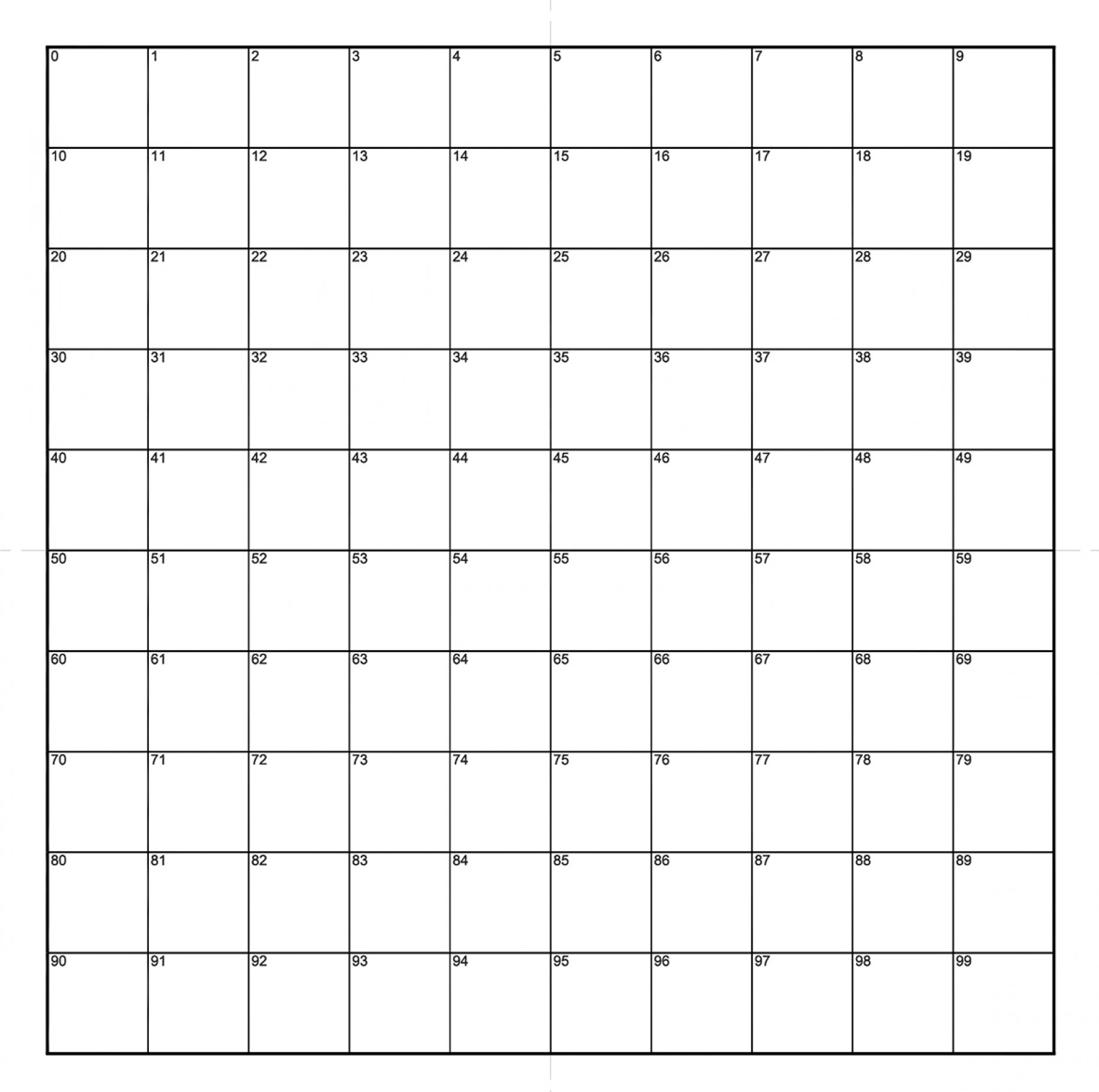 NE35 Numbered Grid 1mm Square Pattern
